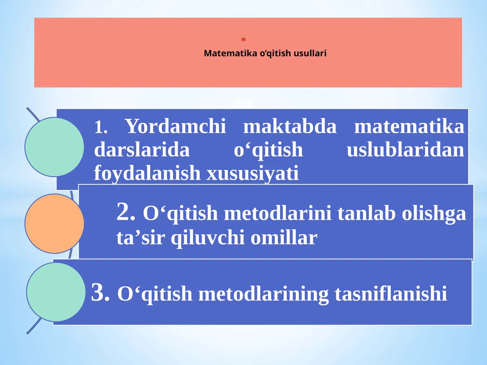Matematikao’qitish usullari 1