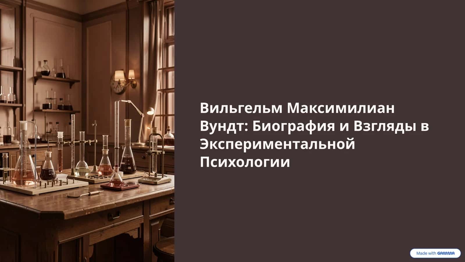 Вильгельм Максимилиан Вундт Биография и Взгляды в Экспериментальной Психологии 1