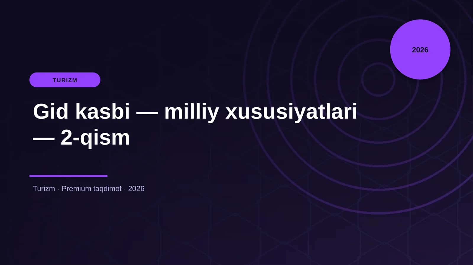 Gid kasbi — milliy xususiyatlari — 2-qism 1