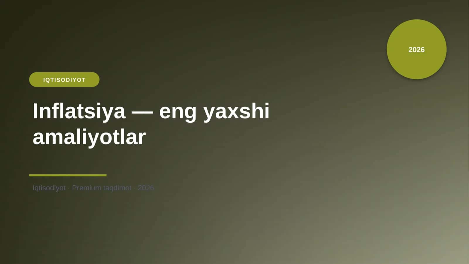 Inflatsiya — eng yaxshi amaliyotlar 1