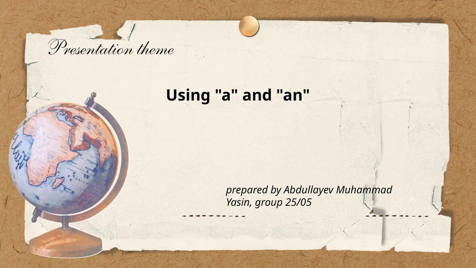 Using "a" and "an" 1
