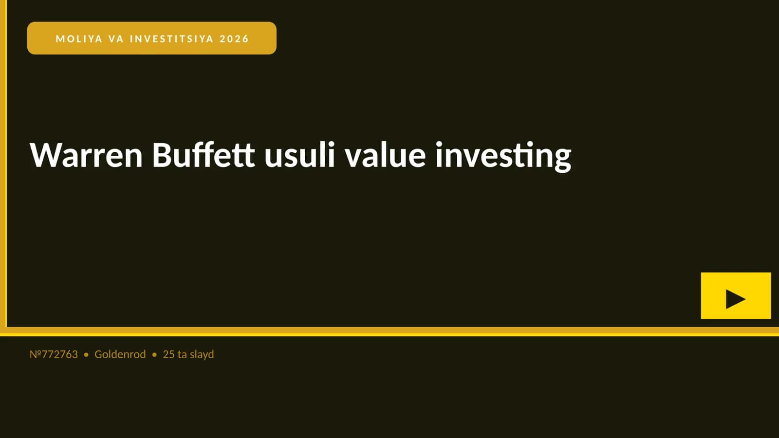 MOLIYA VA INVESTITSIYA 2026 1
