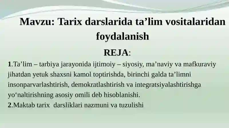 Tarix darslari 1