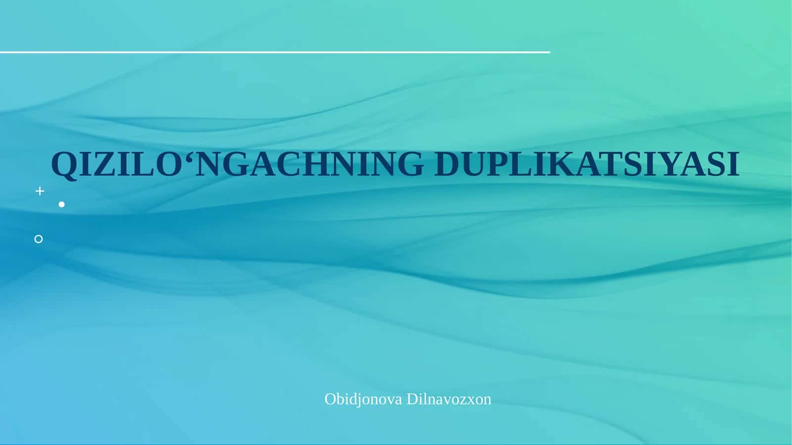 Qizilo‘ngachning duplikatsiyasi 1