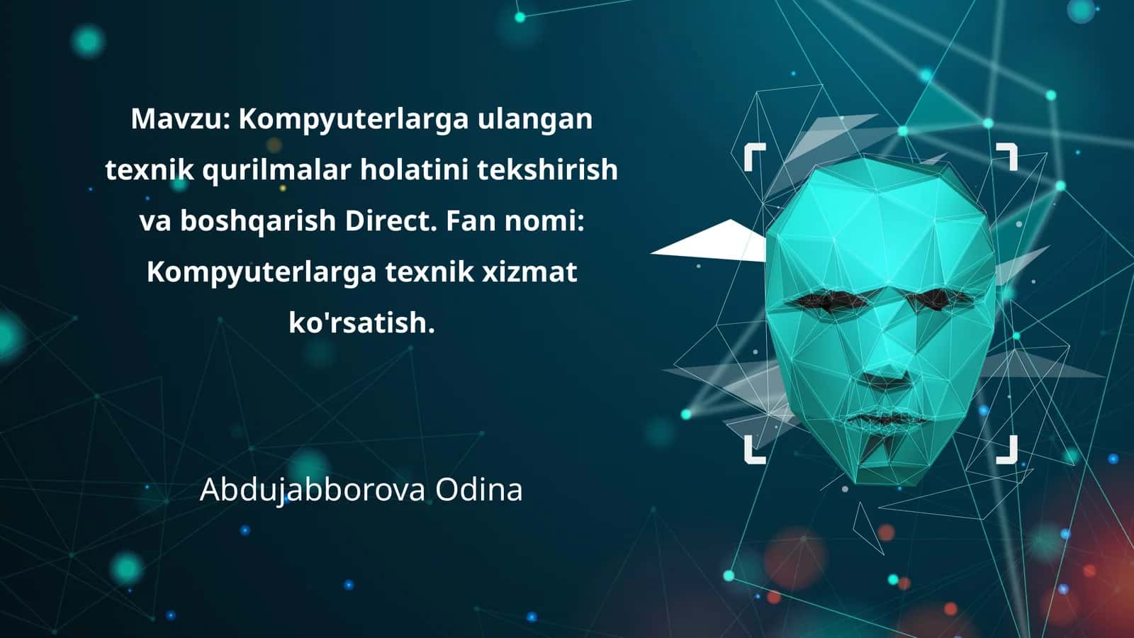 Kompyuterlarga texnik xizmat ko'rsatish 1