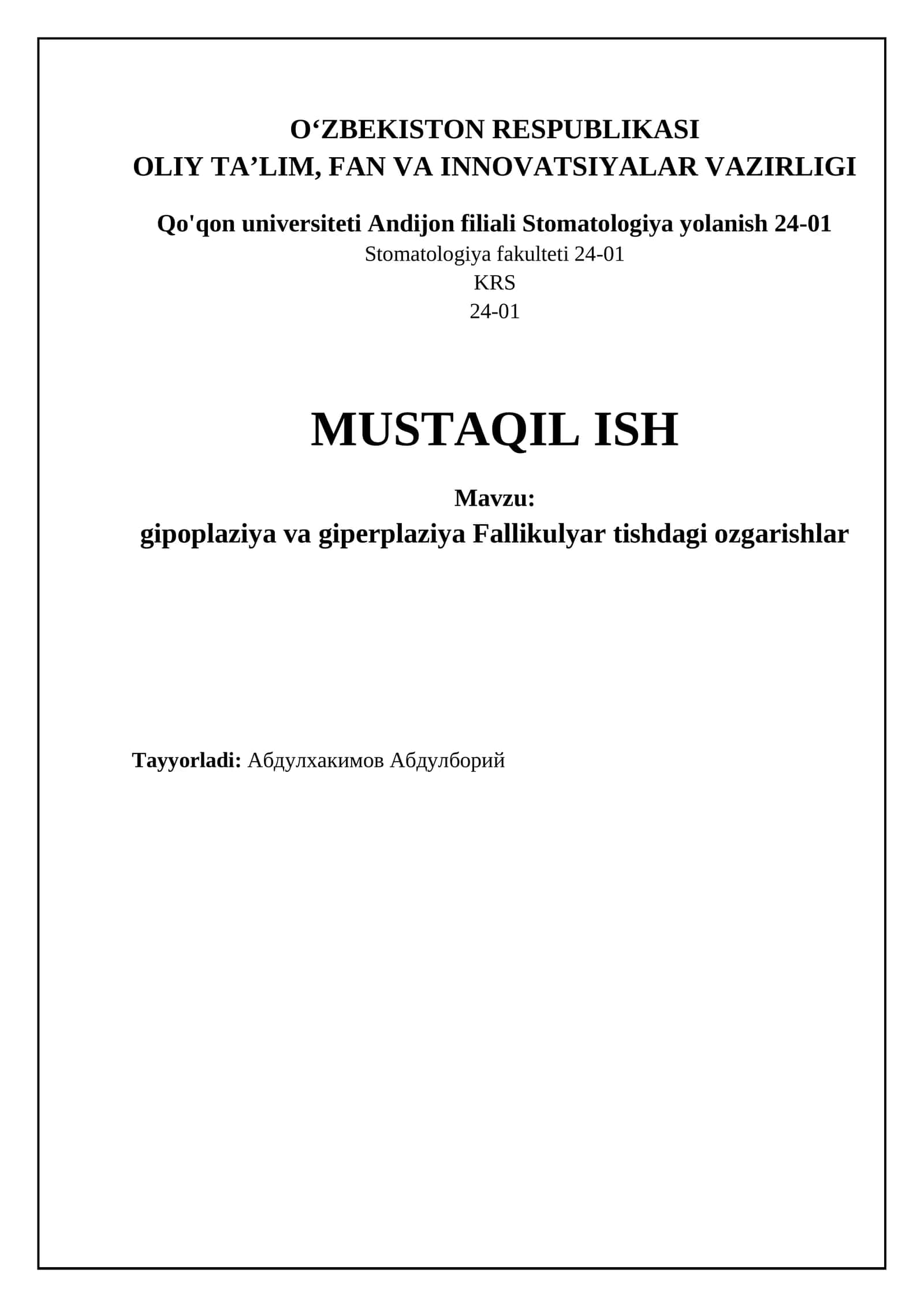 Kirish 1