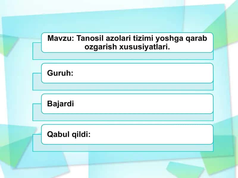 Tanosil azolari tizimi yoshga qarab ozgarish xususiyatlari 1