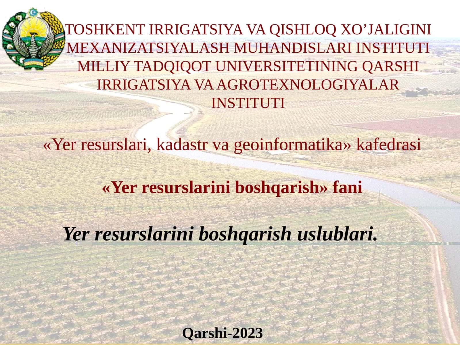 Yerresurslariniboshqarishuslublari 1