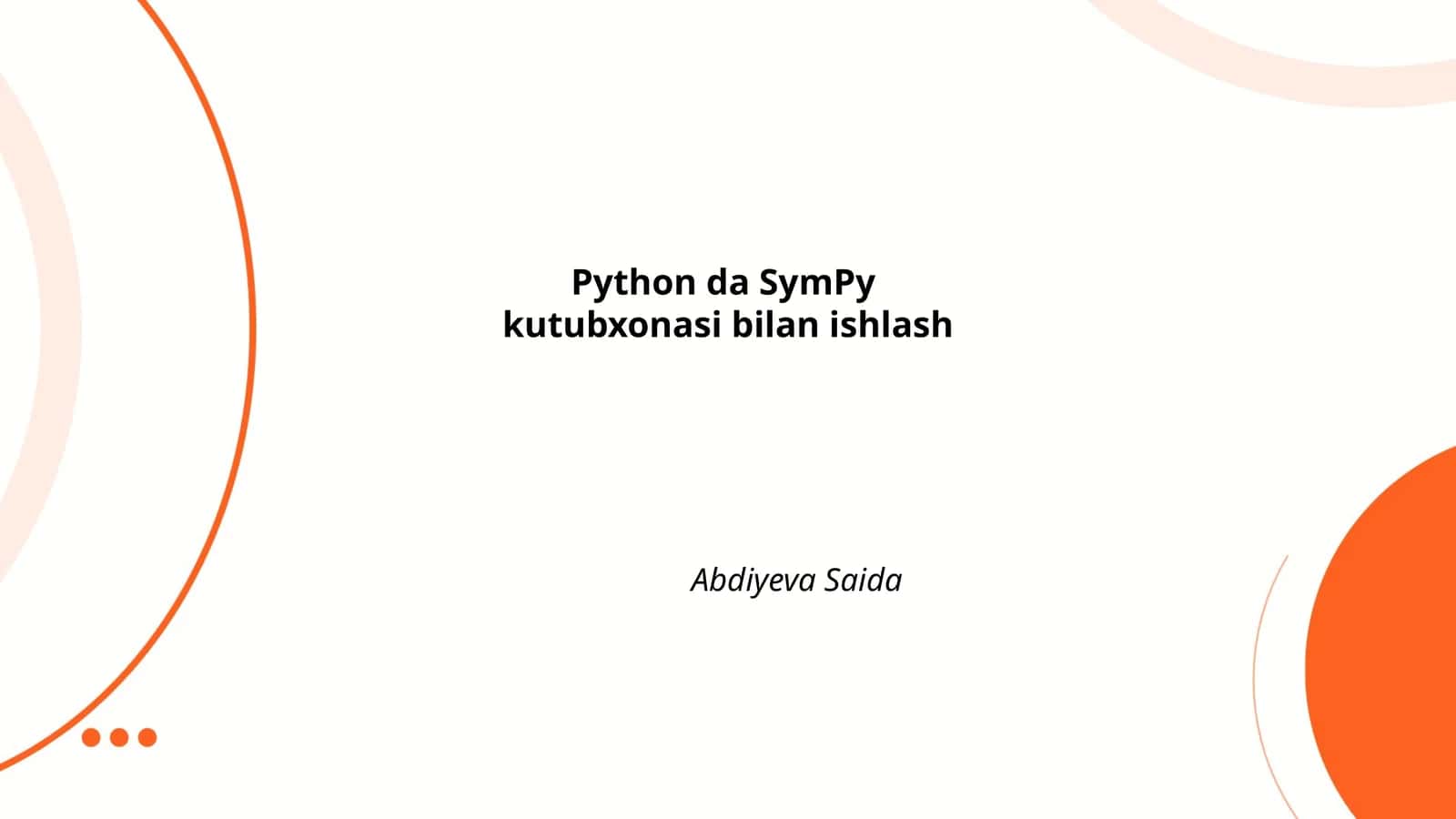 Python da SymPy 1