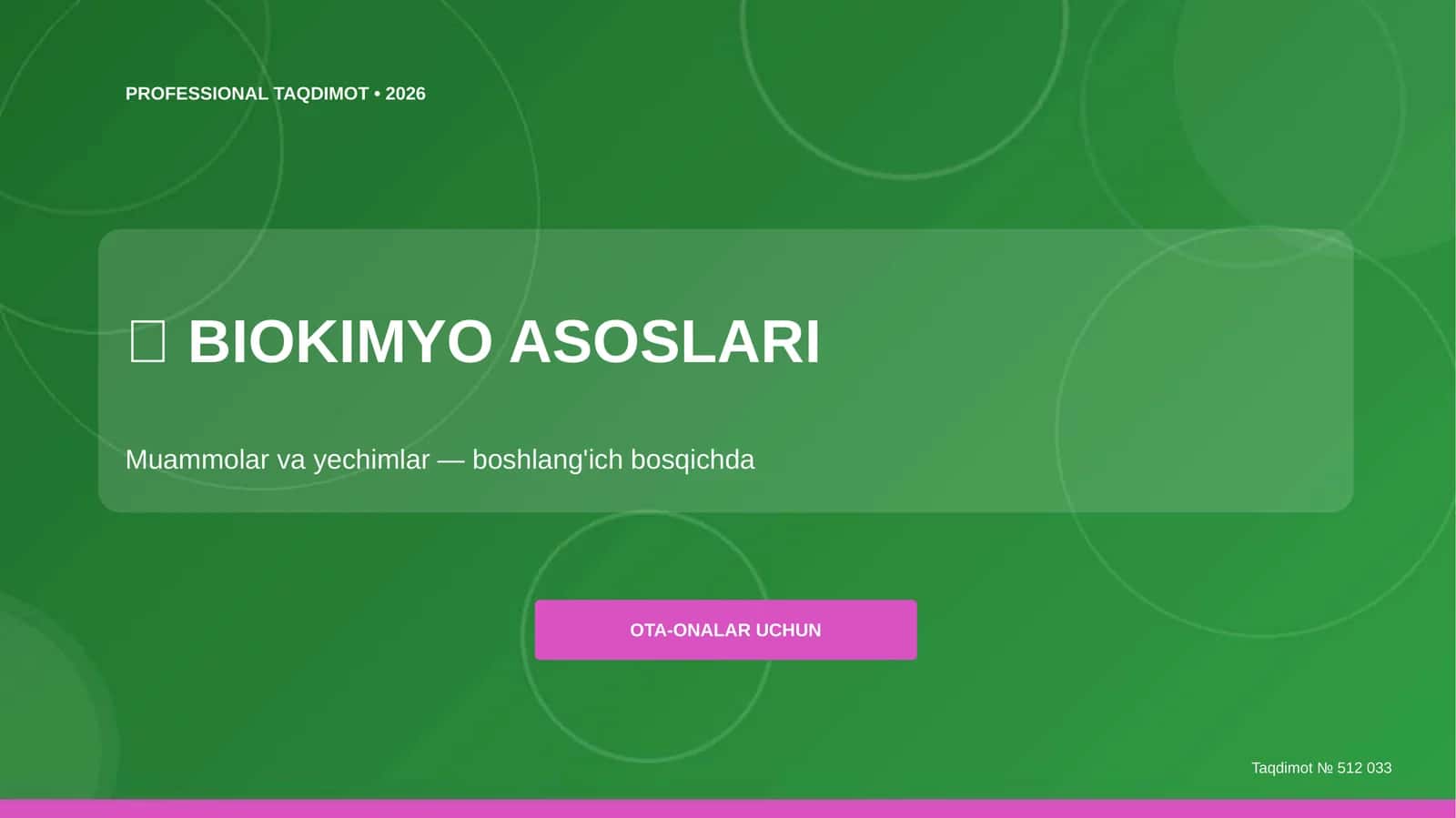 BIOKIMYO ASOSLARI 1
