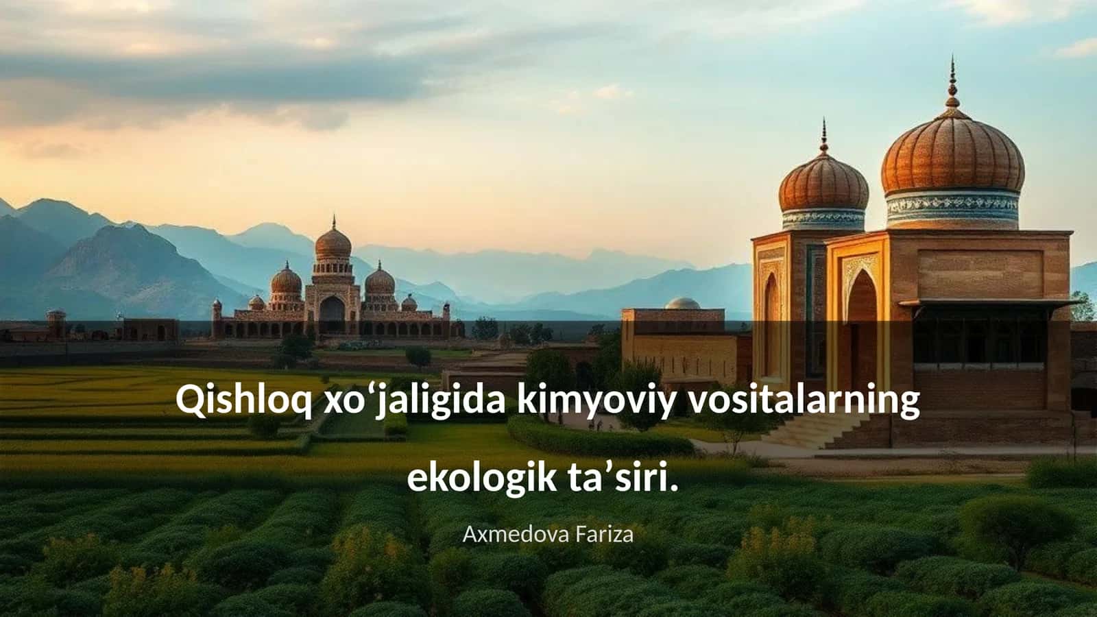 Qishloq xo‘jaligida kimyoviy vositalar tarixi 1
