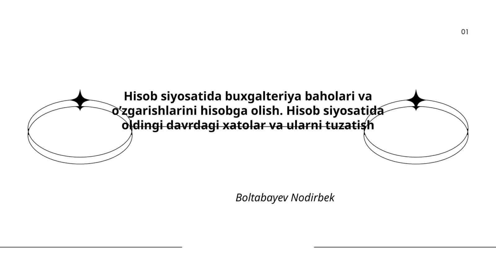 Buxgalteriya siyosati va buxgalteriya baholari tushunchasi 1