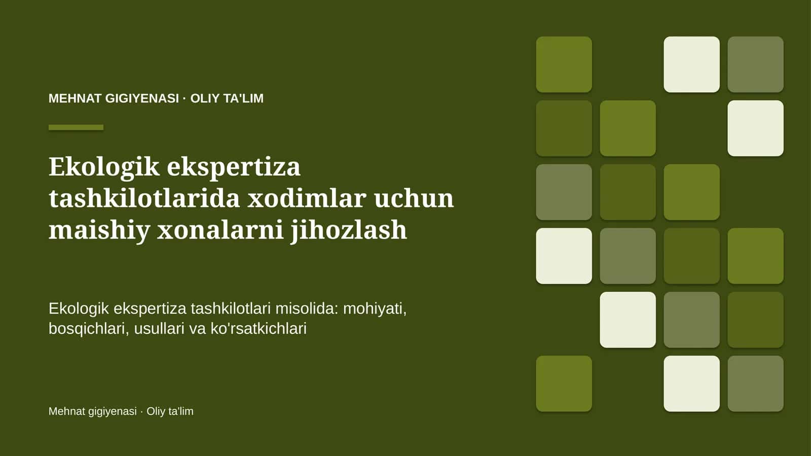 ekologik ekspertiza tashkilotlarida xodimlar uchun maishiy xonalarni jihozlash 6719 1