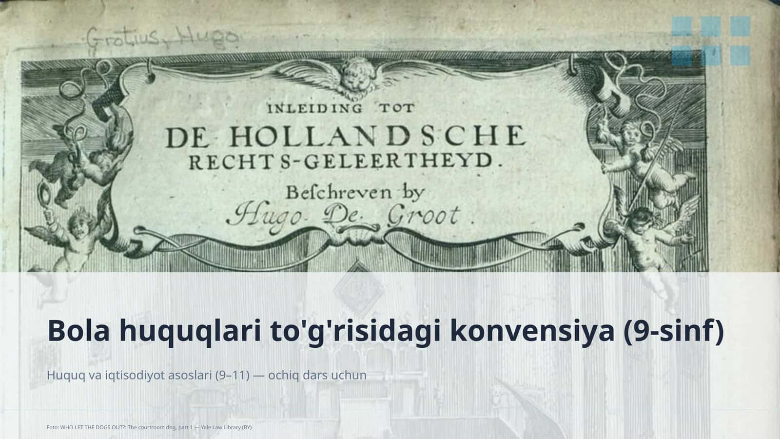 Huquq va iqtisodiyot asoslari (9–11) — ochiq dars uchun 1