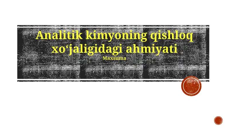 Analitik Kimyo 1