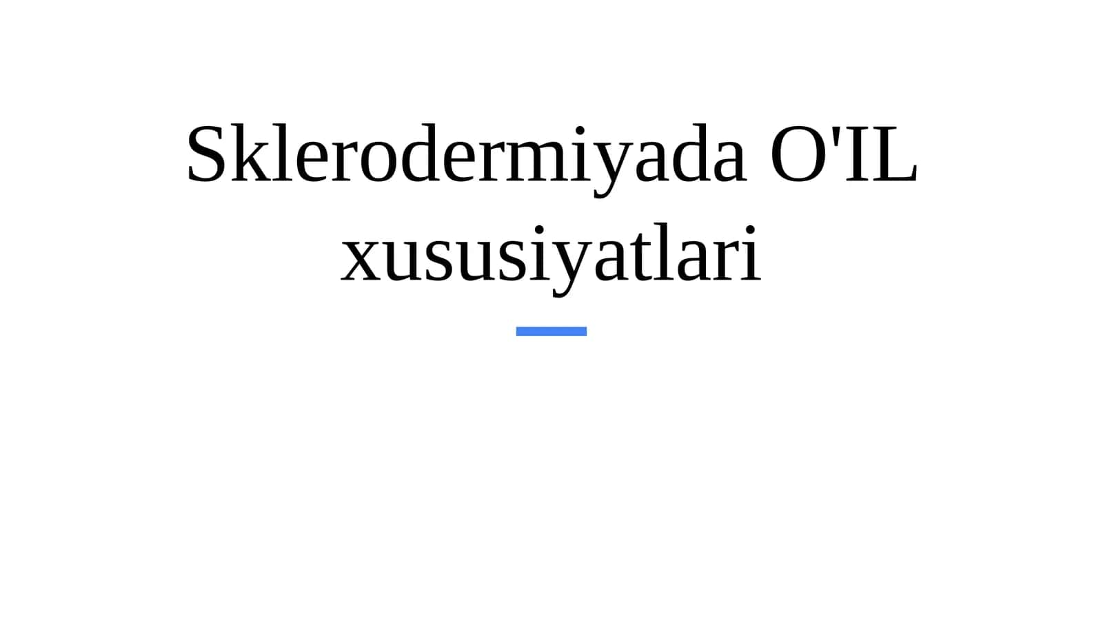 Sklerodermiyada o'pka interstitsial zararlanishi (2-variant) 1