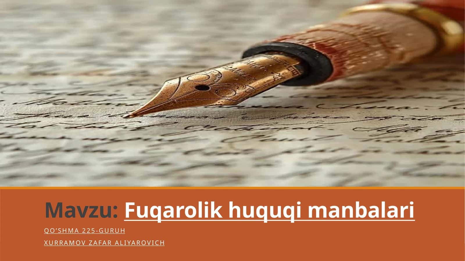 Fuqarolik huquqi manbalari 1