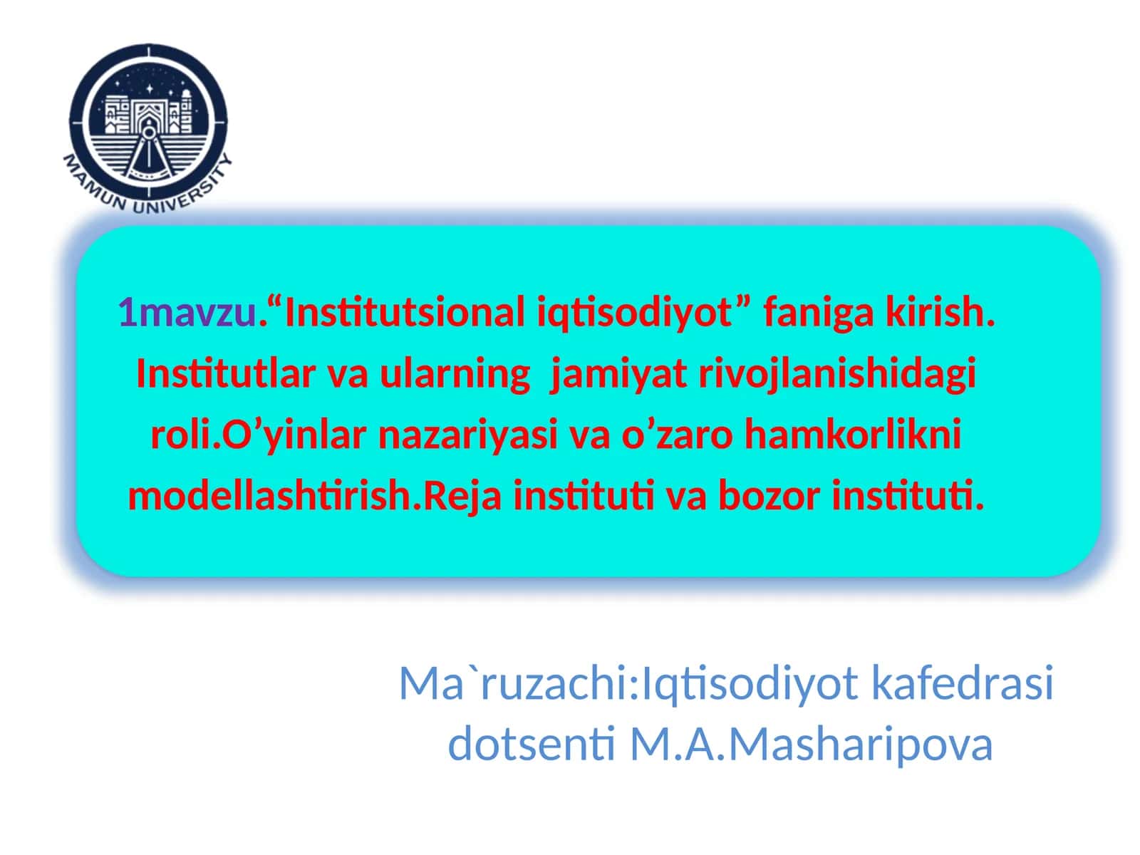 Institut va bozor instituti 1