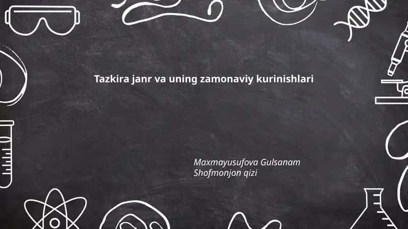 Tazkira janr va uning zamonaviy kurinishlari 1