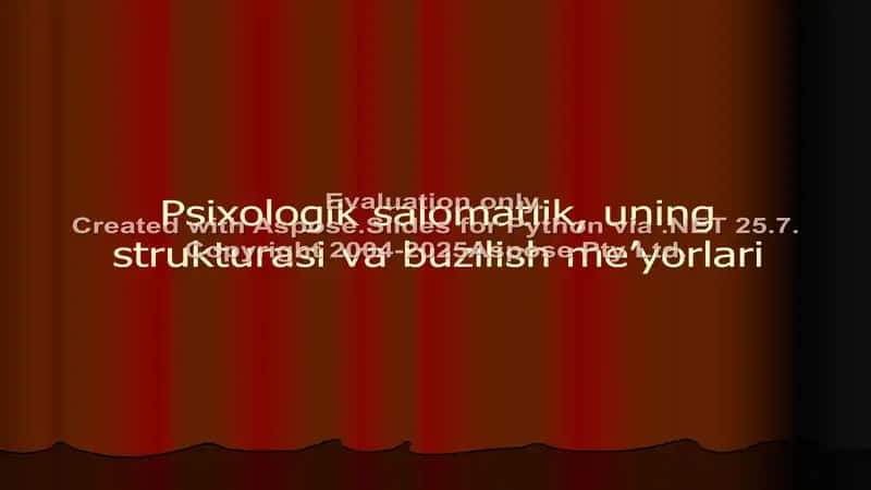 Psixologik salomatlik, uning strukturasi va buzilish me’yorlari 1