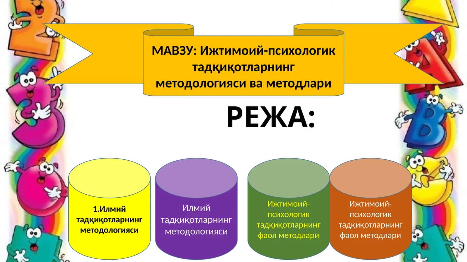 Ижтимоий-психологик тадқиқотларнинг методологияси ва методлари 1