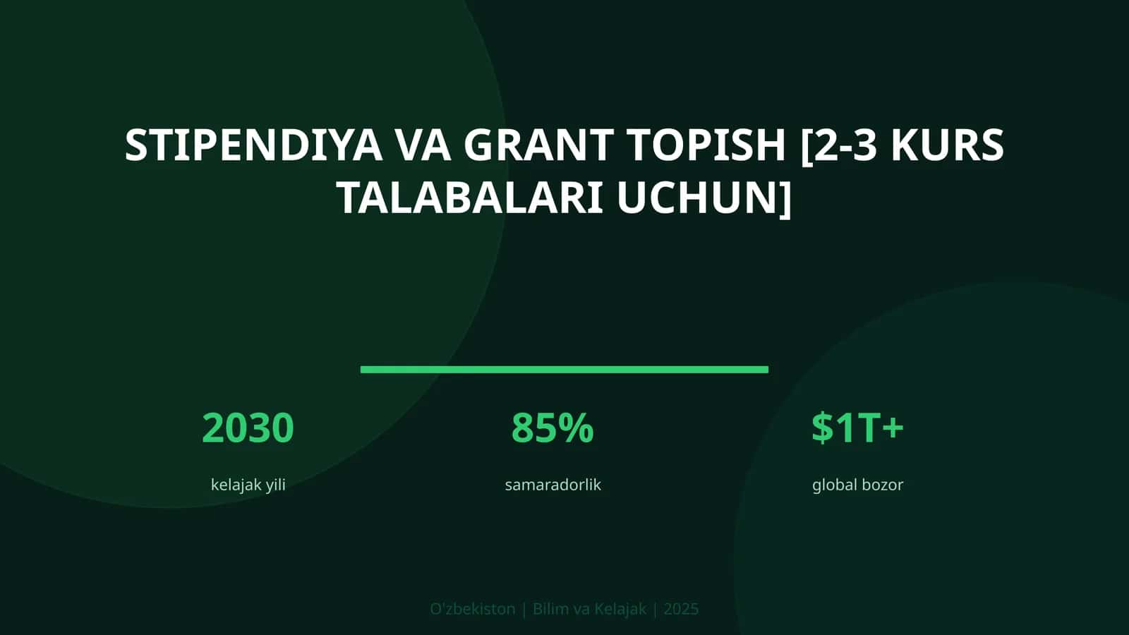 Stipendiya va grant topish [2-3 kurs talabalari uchun] 1