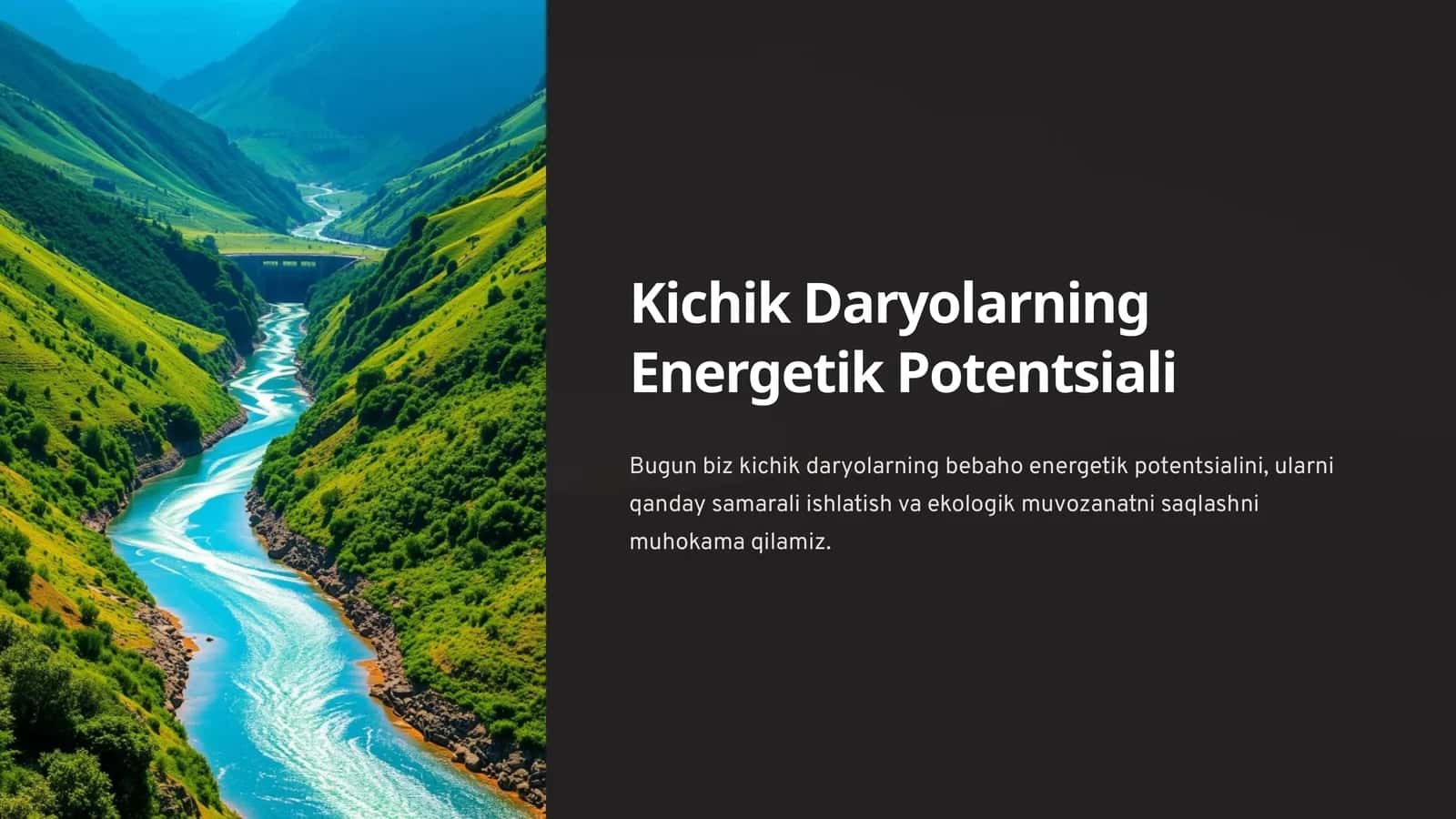 Kichik Daryolarning Energetik Potentsiali 1