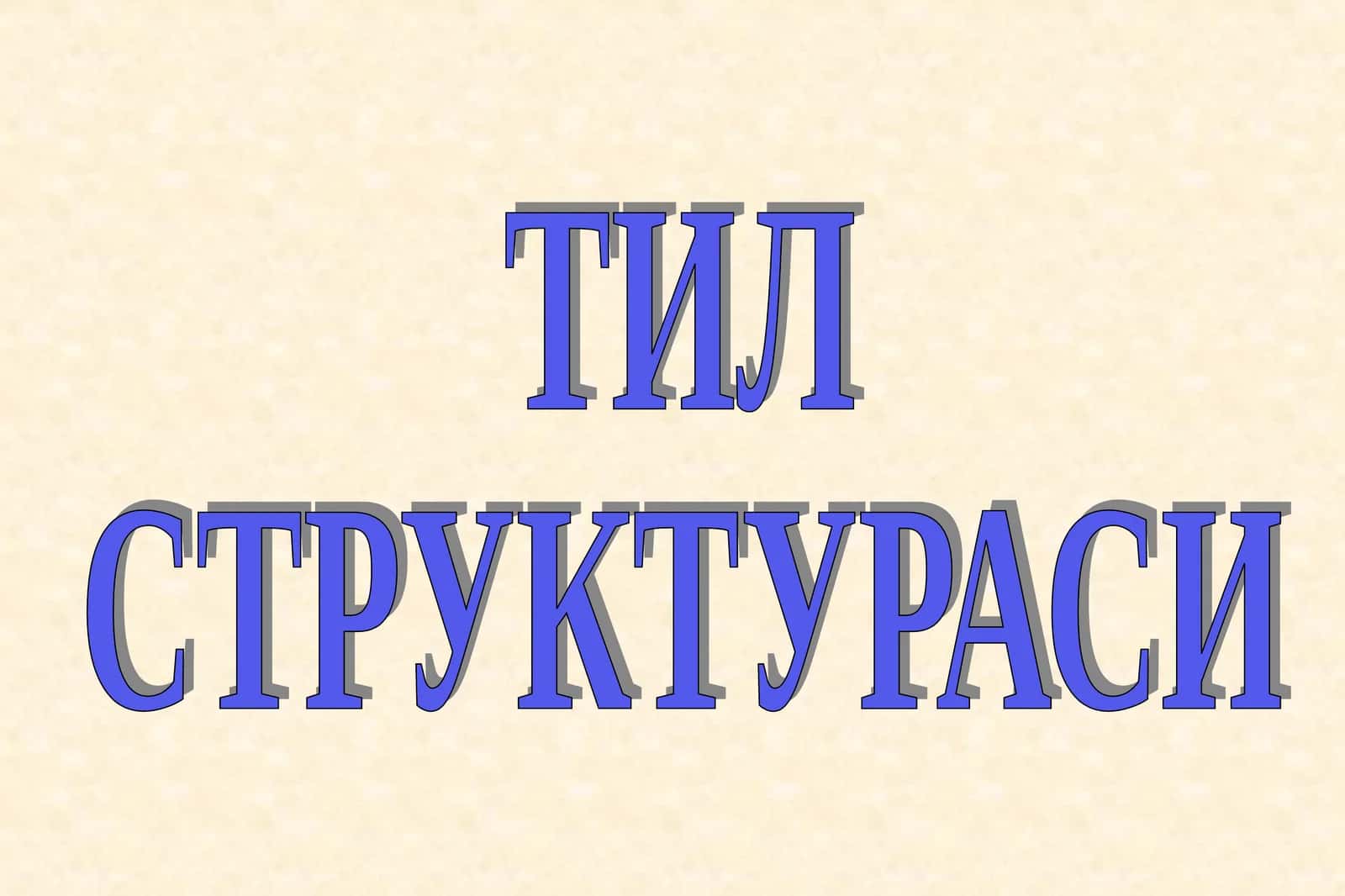 ТИЛ СТРУКТУРАСИ 1
