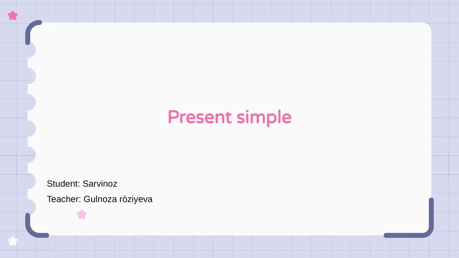 Present Simple 1