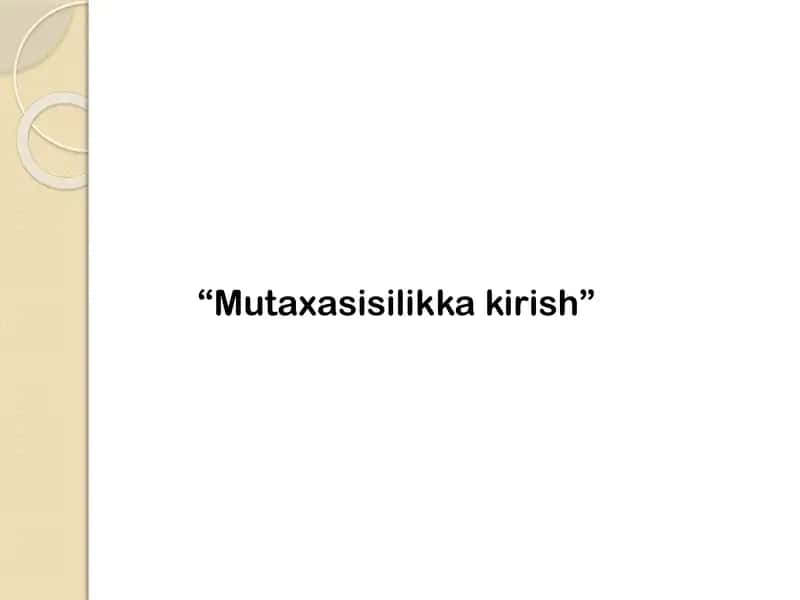 “Mutaxasisilikka kirish” Luch apparati 1