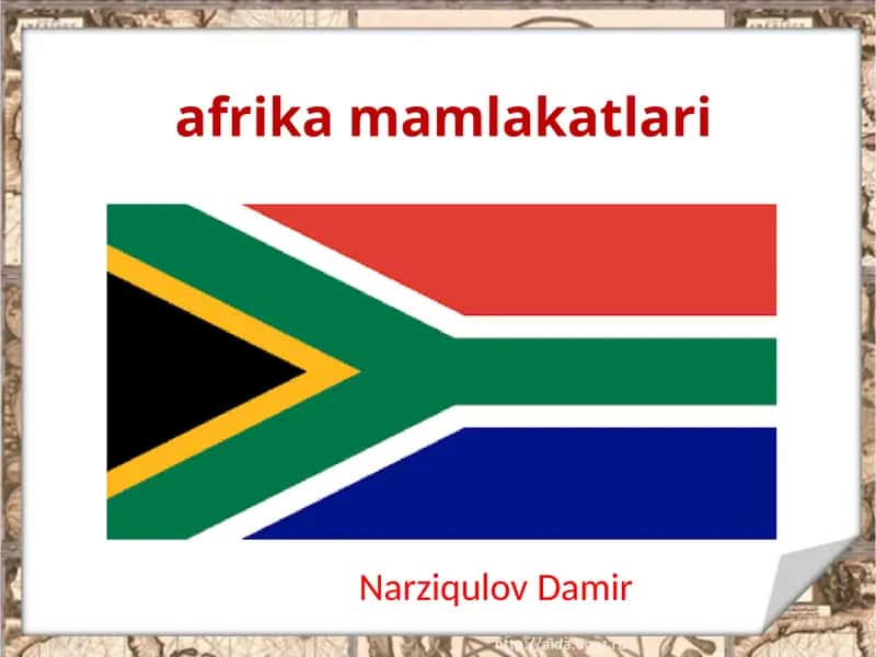 Tropik va Janubiy Afrika haqida 1
