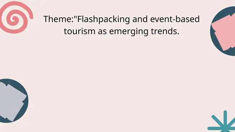 Flashpacking and Event-Based Tourism 1