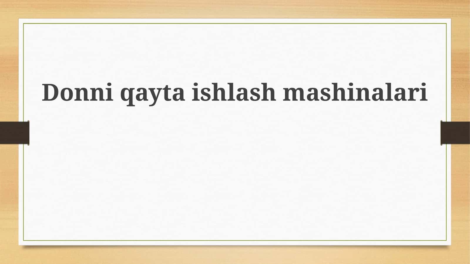 Donniqaytaishlashmashinalari 1