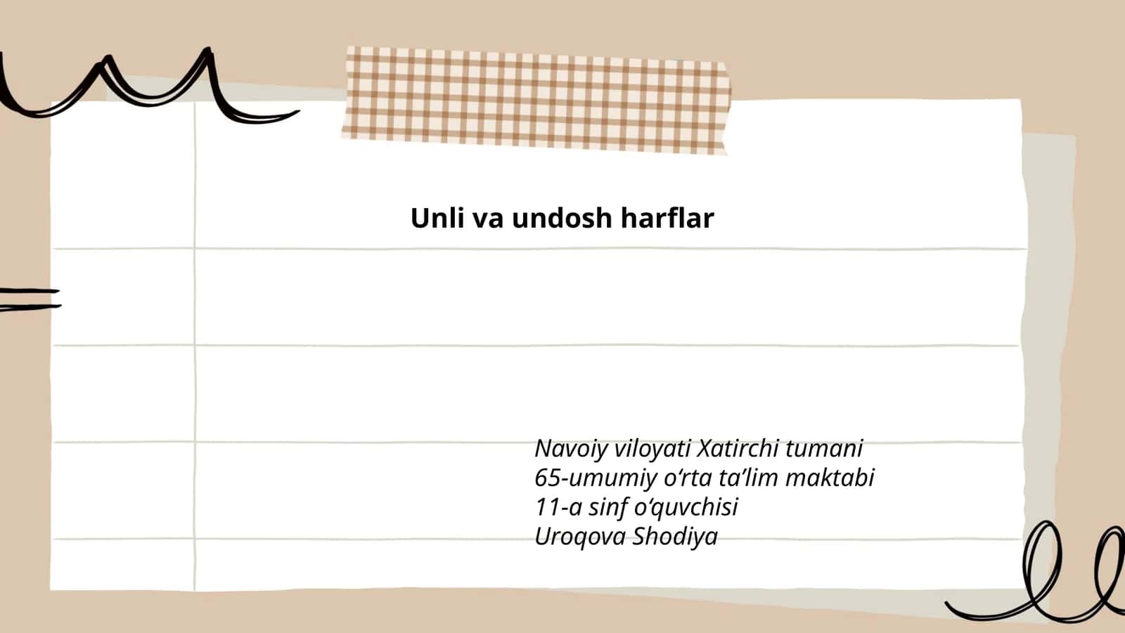 Unli va undosh harflar 1