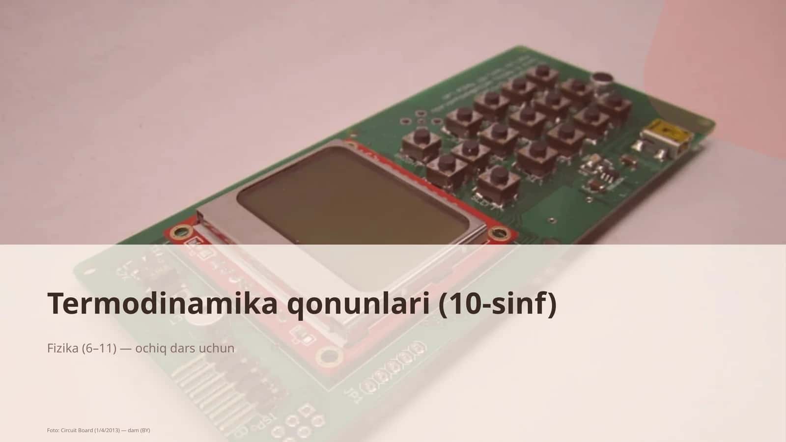 Termodinamika qonunlari (10-sinf) 1