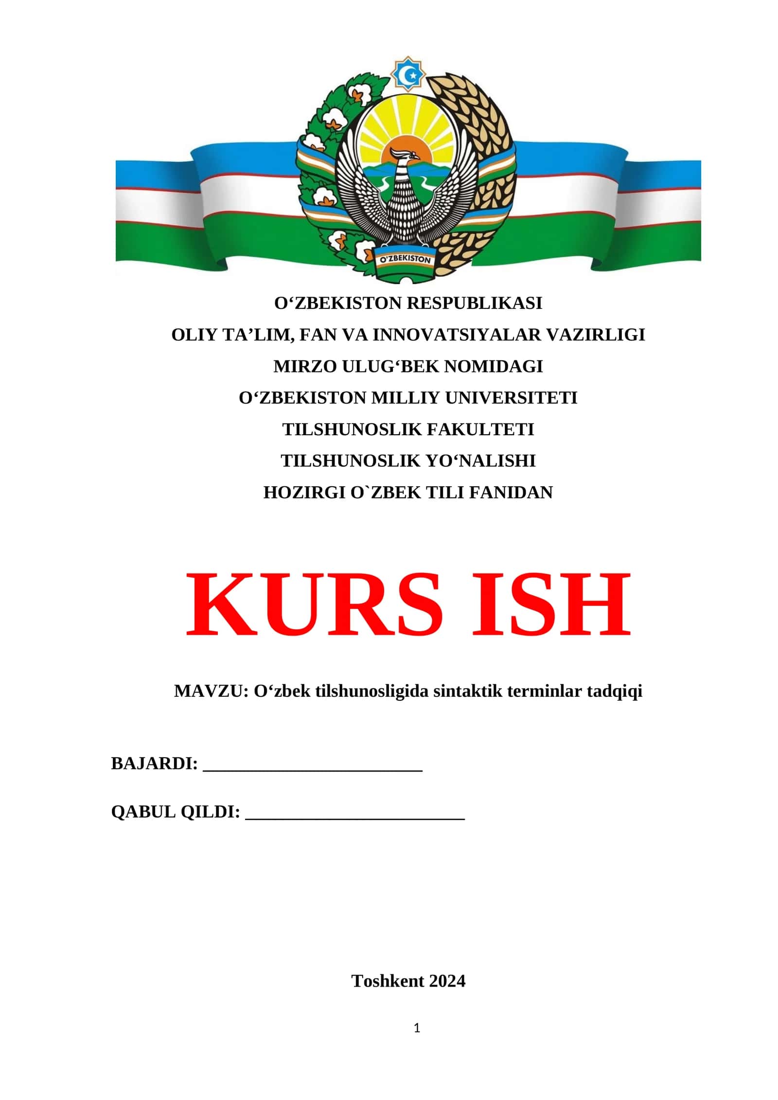 O‘zbek tilshunosligida sintaktik terminlar tadqiqi 2 1