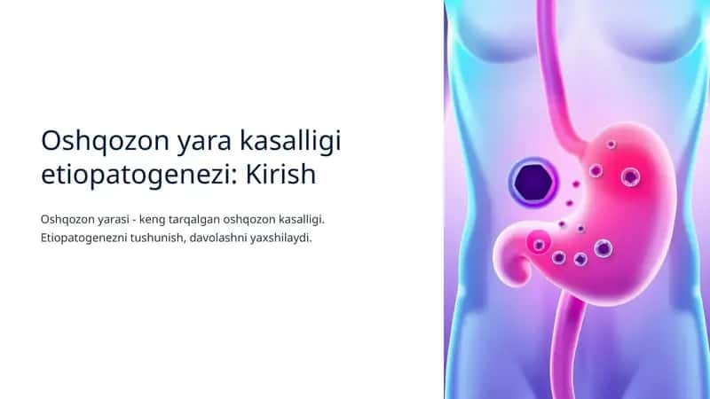 Oshqozon yara kasalligi etiopatogenezi: Kirish 1