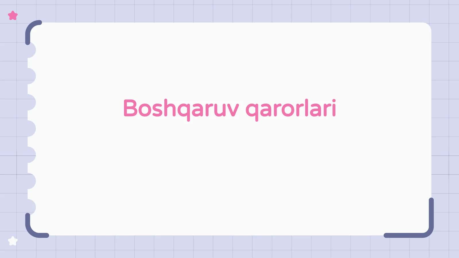 Boshqaruvqarorlari 1