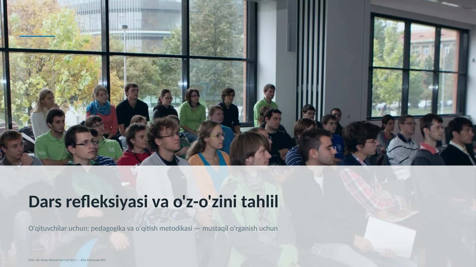 Dars refleksiyasi va o'z-o'zini tahlil 1