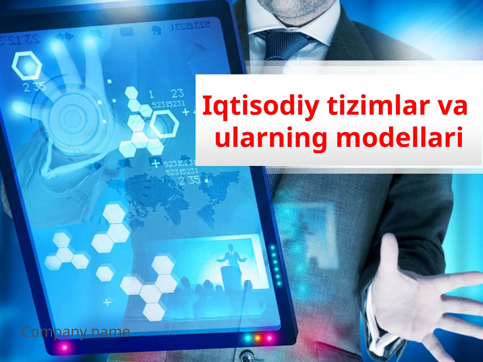 Iqtisodiy tizimlar va ularning modellari 1