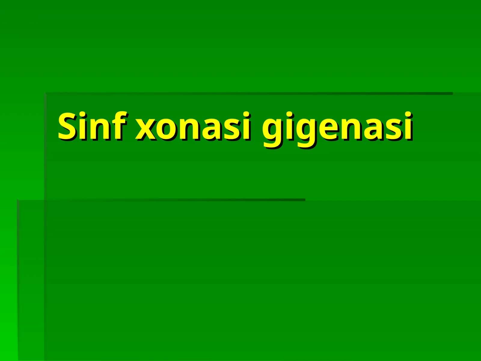 Sinf xonasi gigenasi 1