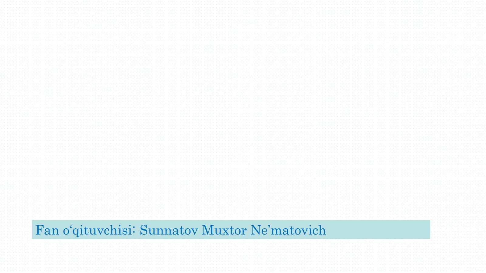DINAMIK MAKROIQTISODIYOTKURSINING MAVZULARI 1