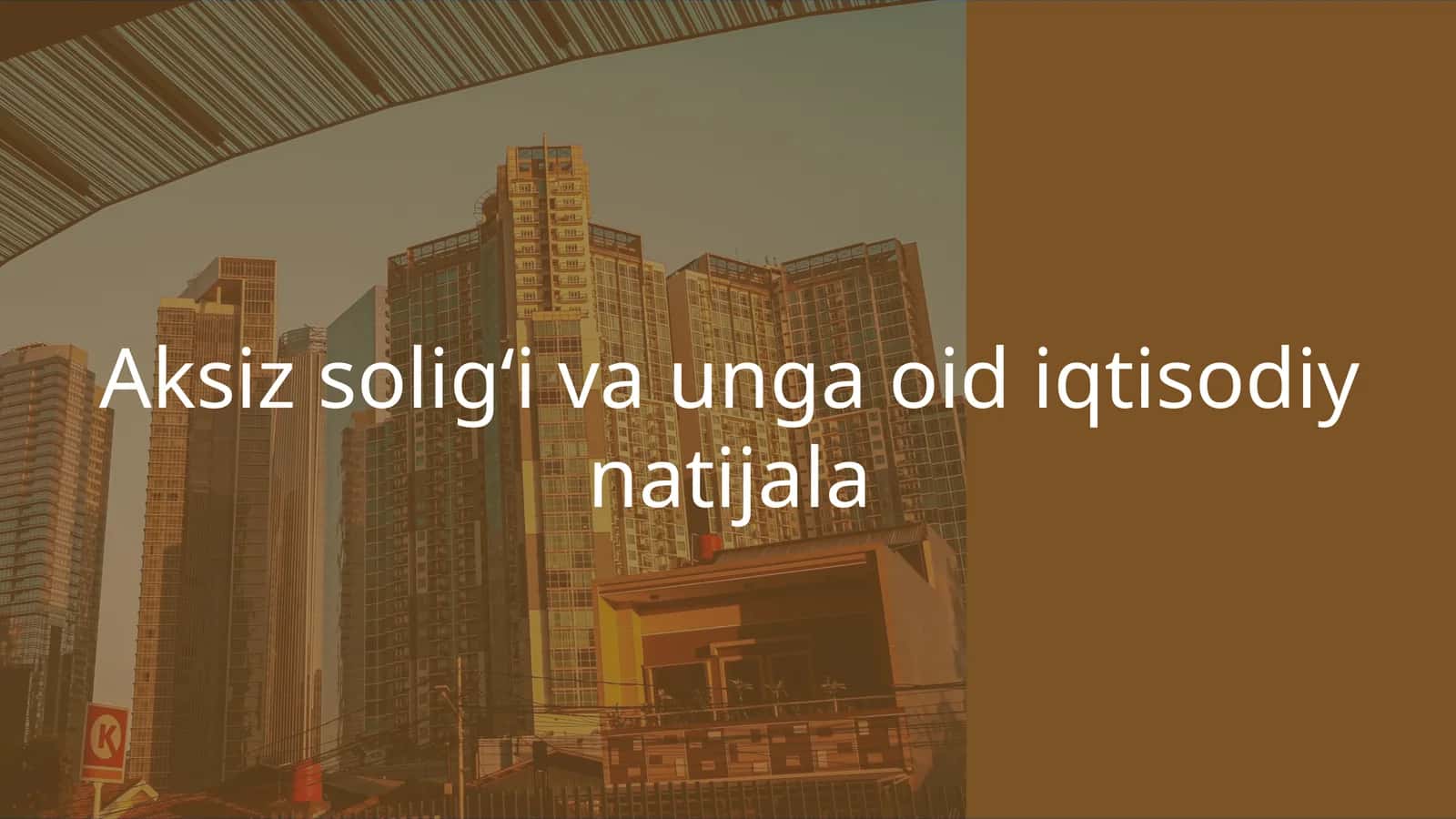 Aksiz solig‘i va unga oid iqtisodiy natijala 1