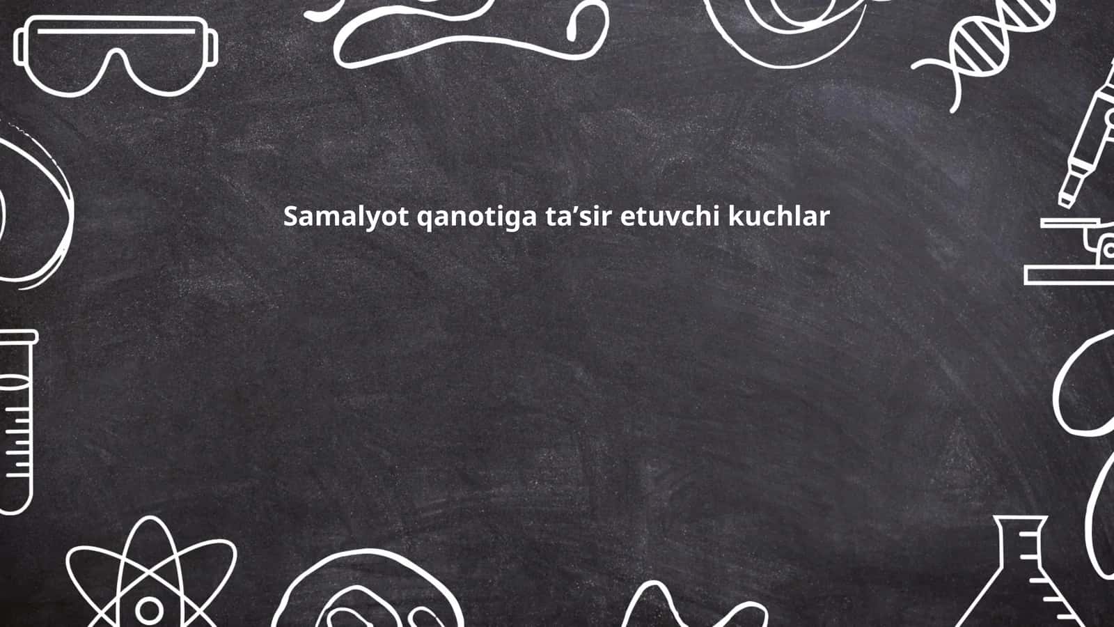Samalyot qanotiga taʼsir etuvchi kuchlar 1