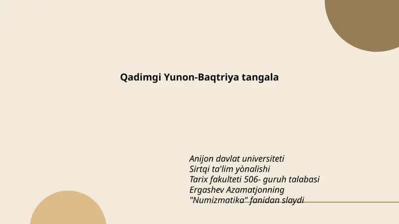Qadimgi Yunon-Baqtriya tangala 1