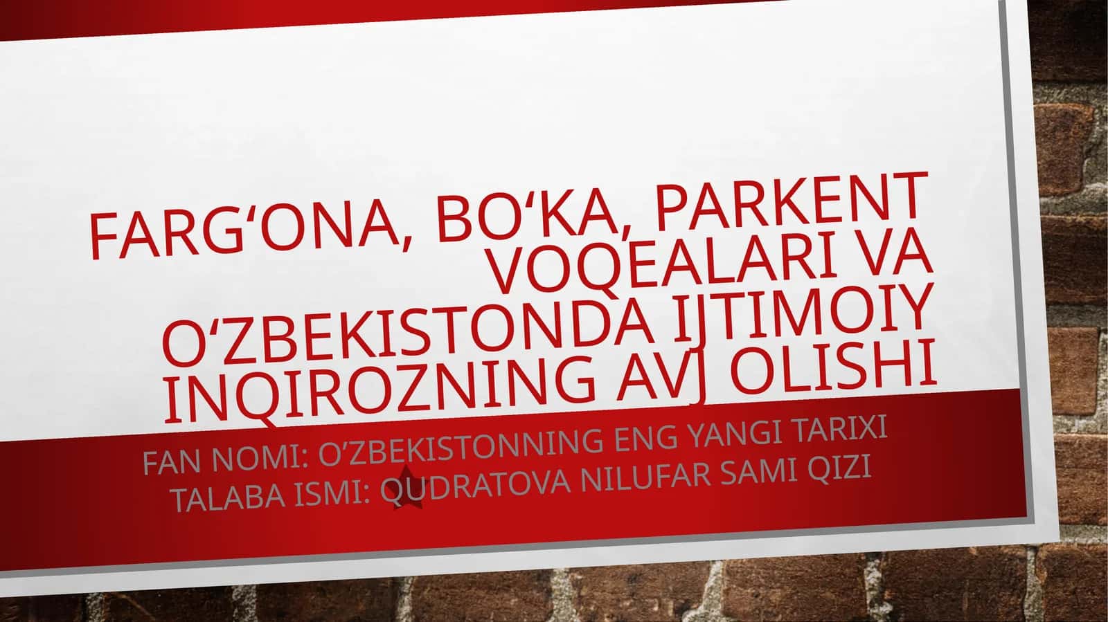 O'zbekistonning iqtisodiy inqirozi 1