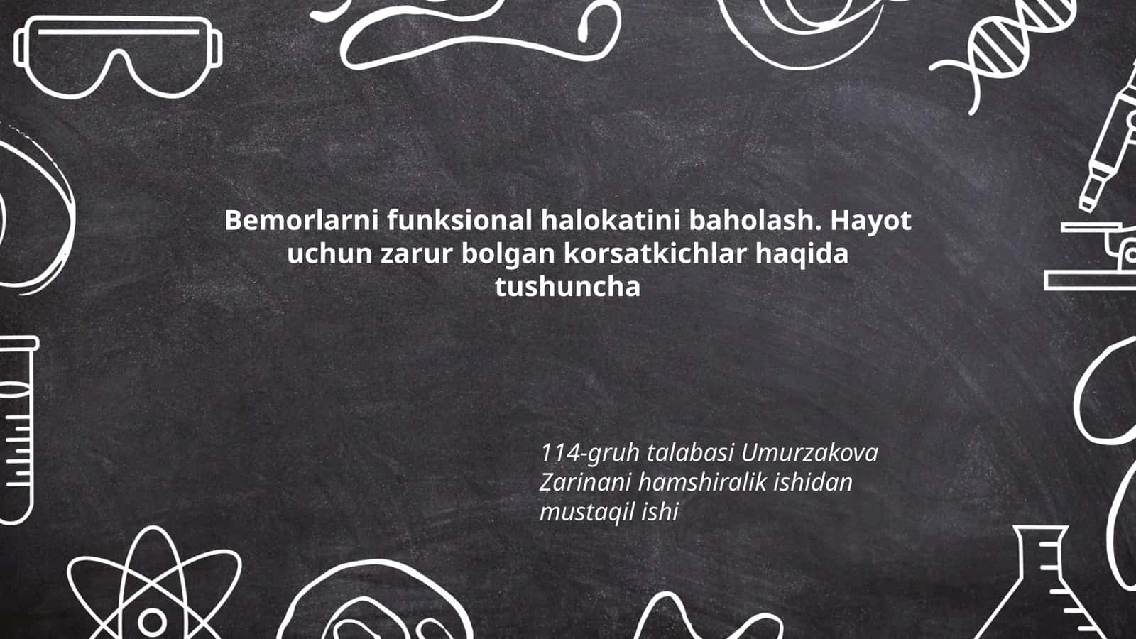 Bemorlarni funksional halokatini baholash 1
