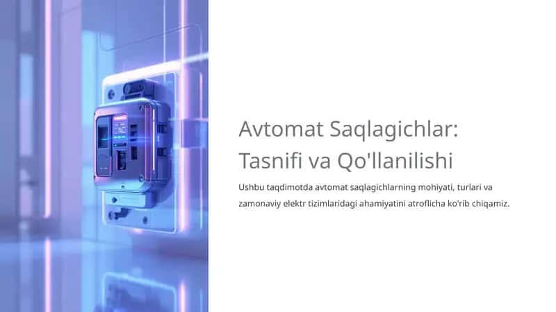 Tasnif va Qo'llanilishi 1