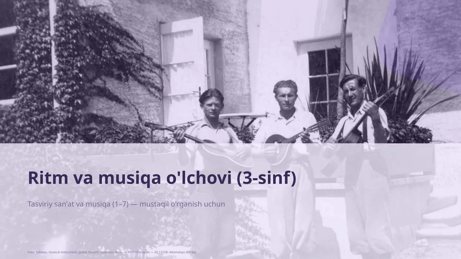 Ritm va musiqa o'lchovi (3-sinf) 1