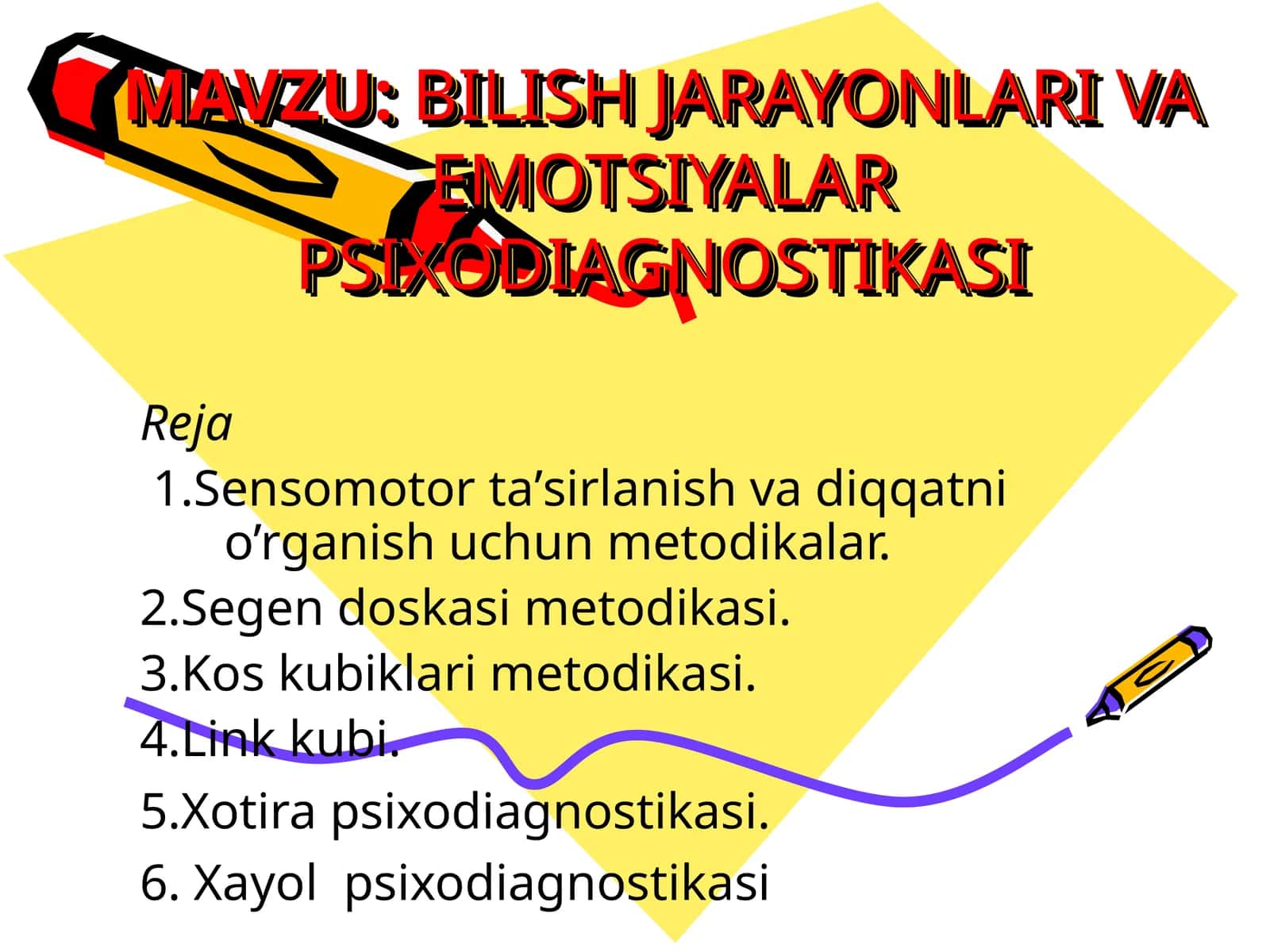 BILISH JARAYONLARIVA EMOTSIYALAR PSIXODIAGNOSTIKASI 1
